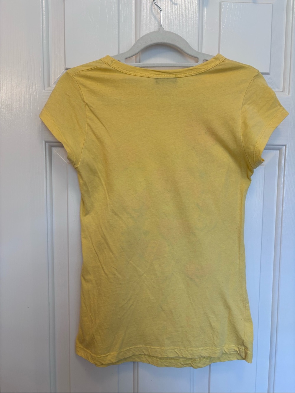 Wet Seal Yellow Tee with Pink & Gold Heart Smiley Print - Picture 6 of 11